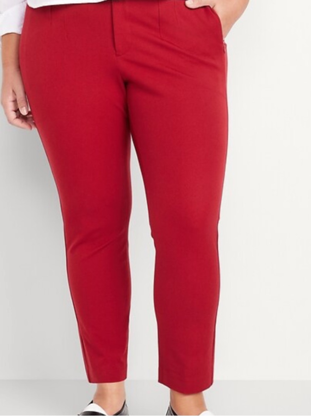 High Rise Pixie Pants in Brick Red